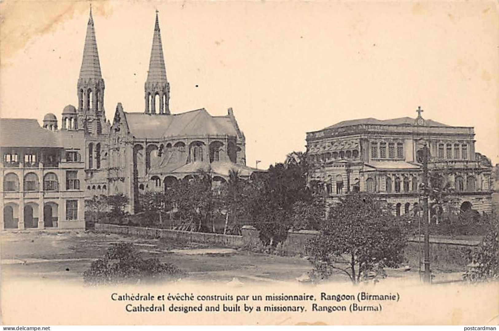 MYANMAR Burma - RANGOON - Cathedral Designed And Built By A Missionary - Publ. Missions Etrangères De Paris  - Myanmar (Burma)