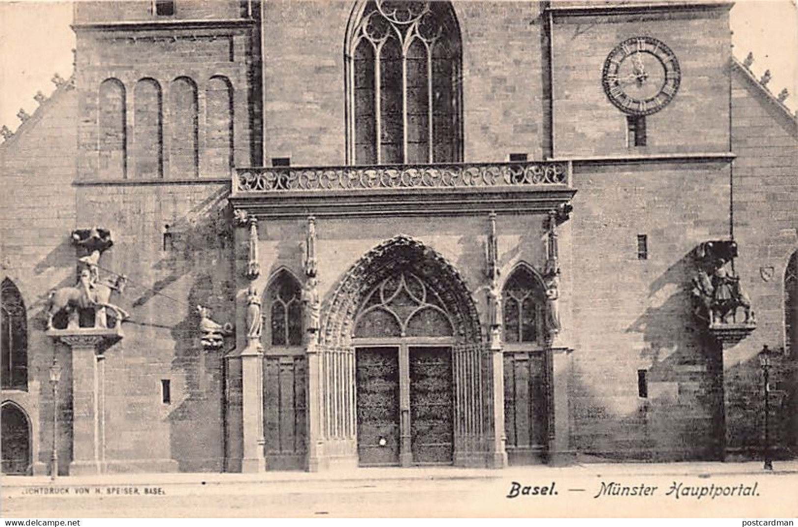 BASEL - Münster Hauptportal - Verlag H. Speiser 2337 - Basel