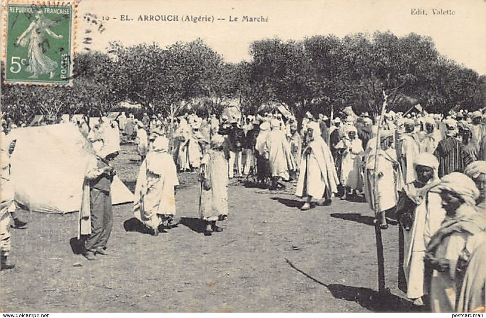 Algérie - EL ARROUCH - Le Marché - Ed. Valette 10 - Autres & Non Classés