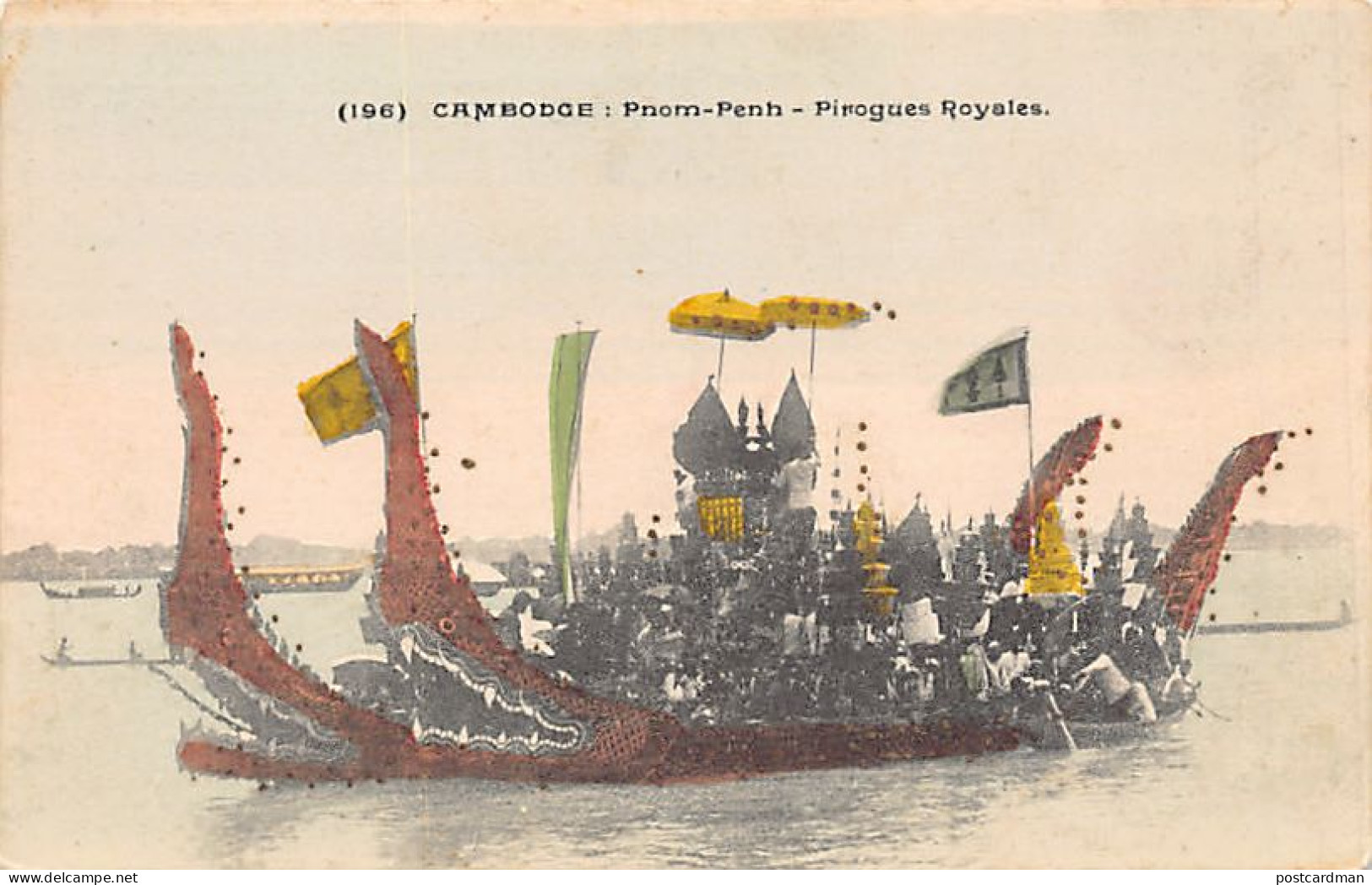 Cambodge - PHNOM PENH - Pirogues Royales - Ed. V. Fiévet 196 - Cambodia
