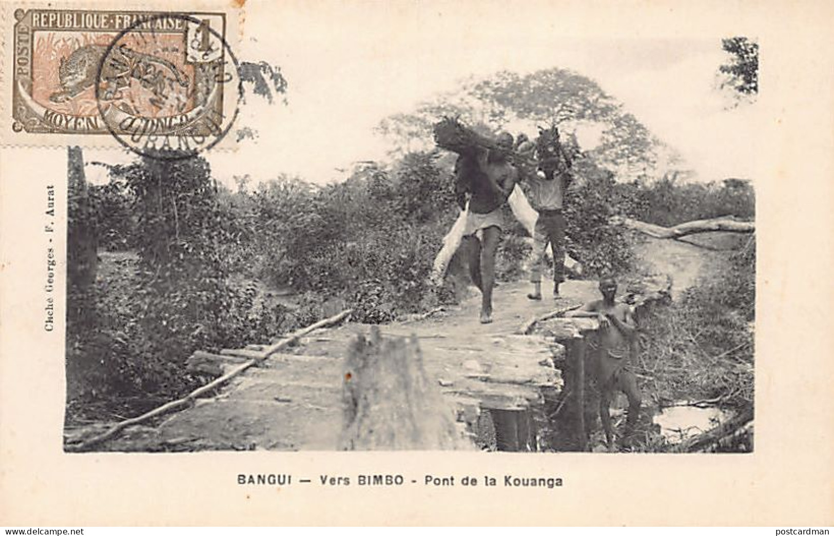 Centrafrique - BANGUI - Vers Bimbo - Pont De La Rivière Kouanga - Ed. F. Aurat  - Centrafricaine (République)