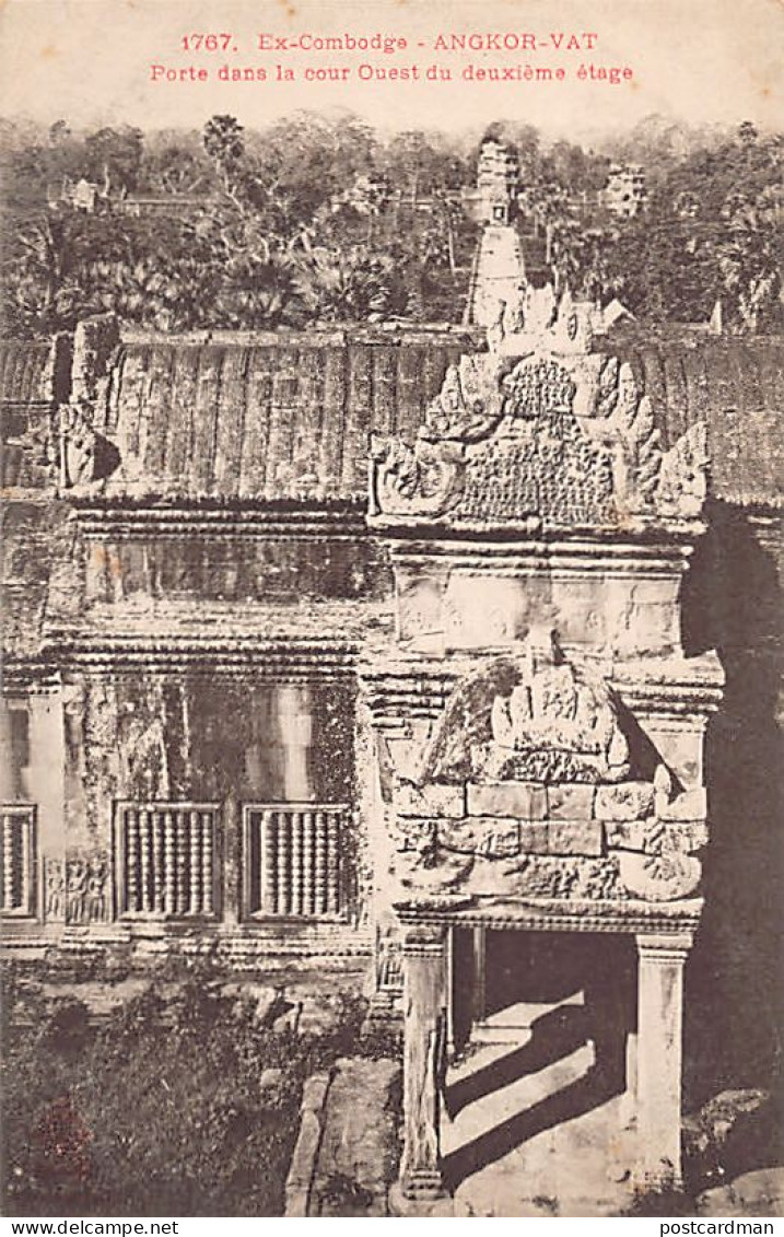 Cambodge - ANGKOR WAT - Porte Dans La Cour Ouest - Ed. P. Dieulefils 1767 - Cambodia