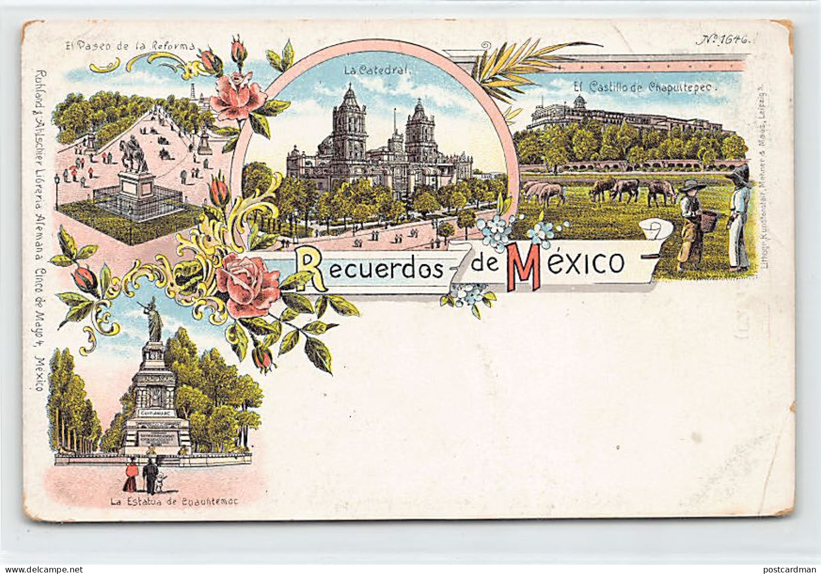 Ciudad De México - LITHO Litografía - - Ed. Ruhland Y Ahlschier 1646 - Mexique