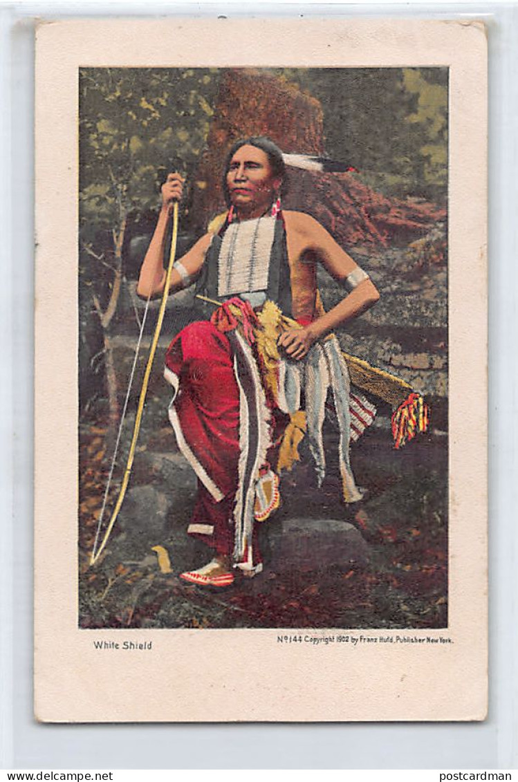 Usa - Native Americana - White Shield Indian - Publ. Franz Huld 144 - Indiani Dell'America Del Nord
