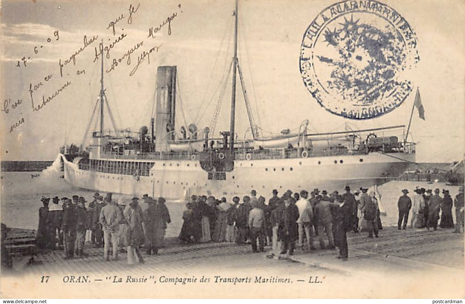 Algérie - ORAN - Le Paquebot Russie - Compagnie Des Transports Maritimes - Ed. L.L. 17 - Oran