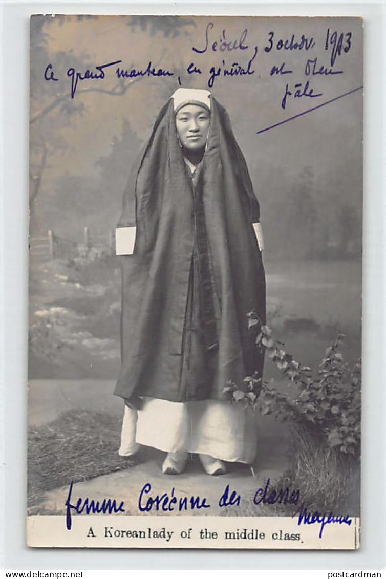 Korea - A Korean Lady Of The Middle Class - REAL PHOTO - Publ. Paget Victory Bromide - S. K. & S. (Osaka, Japan) - Korea (Zuid)