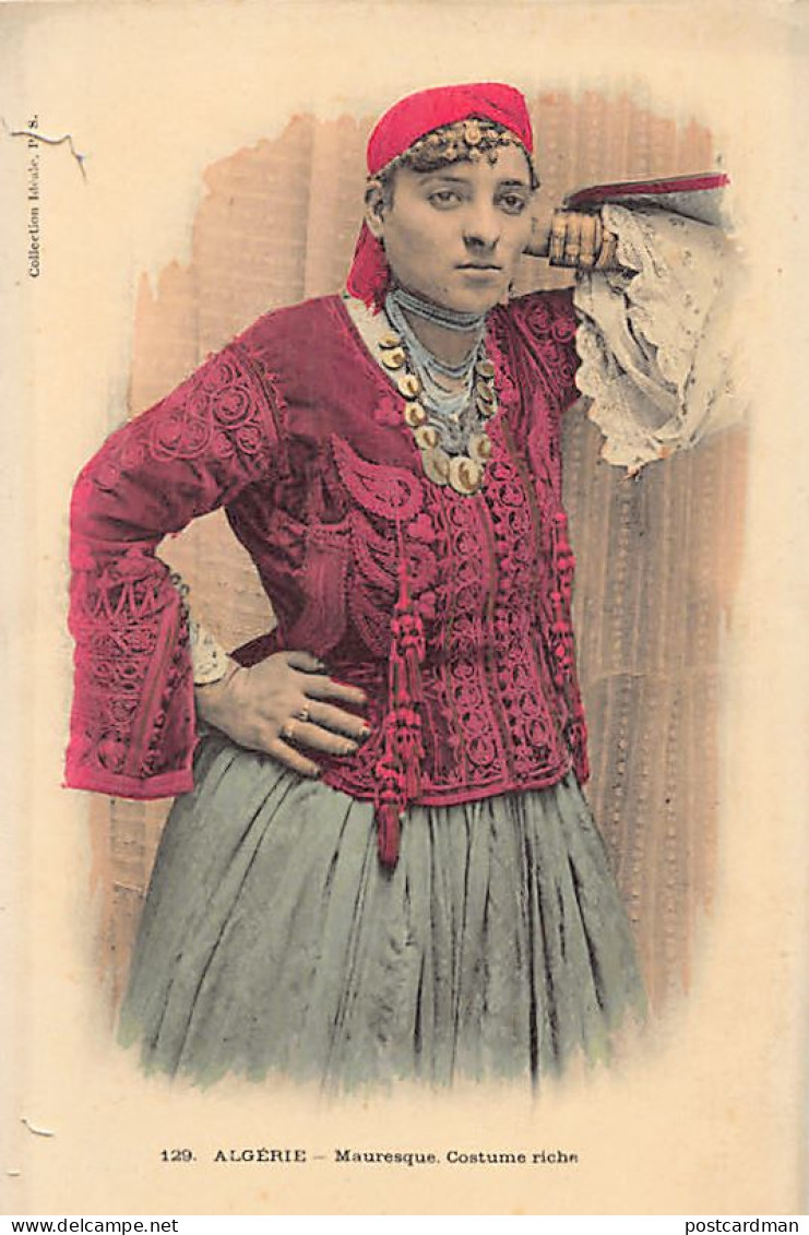 Algérie - Mauresque Costume Riche - Ed. Coll. Id. P.S. 129 Aquarellée - Femmes