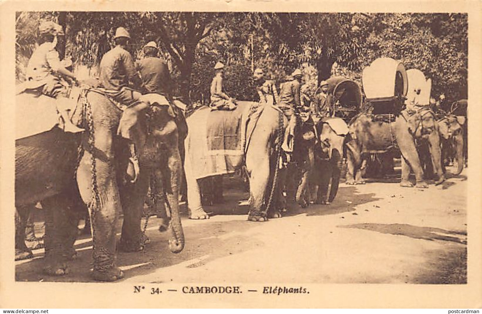 Cambodge - Eléphants - Ed. Planté 34 - Cambodge