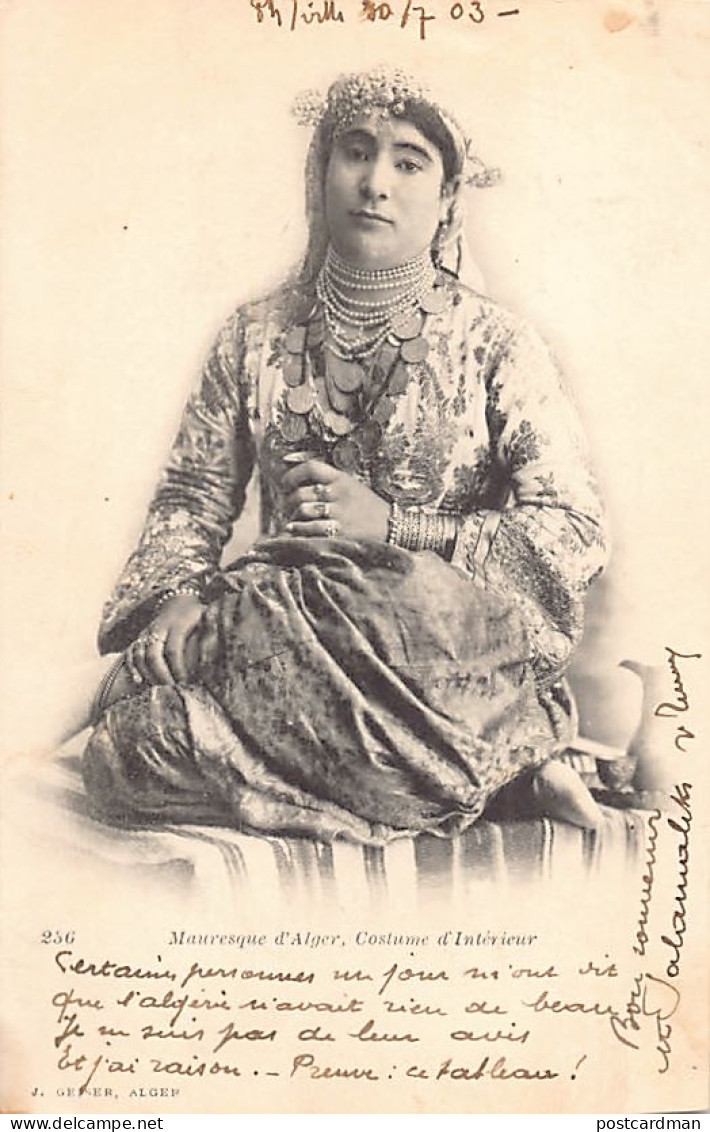 Algérie - Mauresque D'Alger, Costume D'intérieur - Ed. J. Geiser 236 - Women