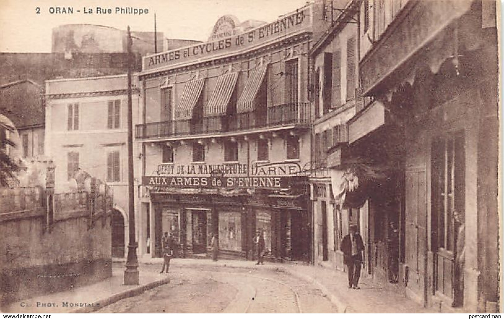 Algérie - ORAN - La Rue Philippe - Aux Armes De Saint-Etienne - Ed. Phot. Mondiale 2 - Oran