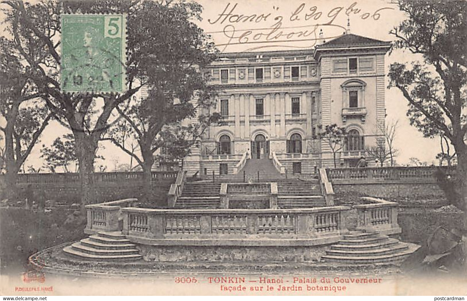 Viet-Nam - HANOI - Palais Du Gouverneur, Façade Sur Le Jardin Botanique - Ed. P. Dieulefils 3005 - Viêt-Nam