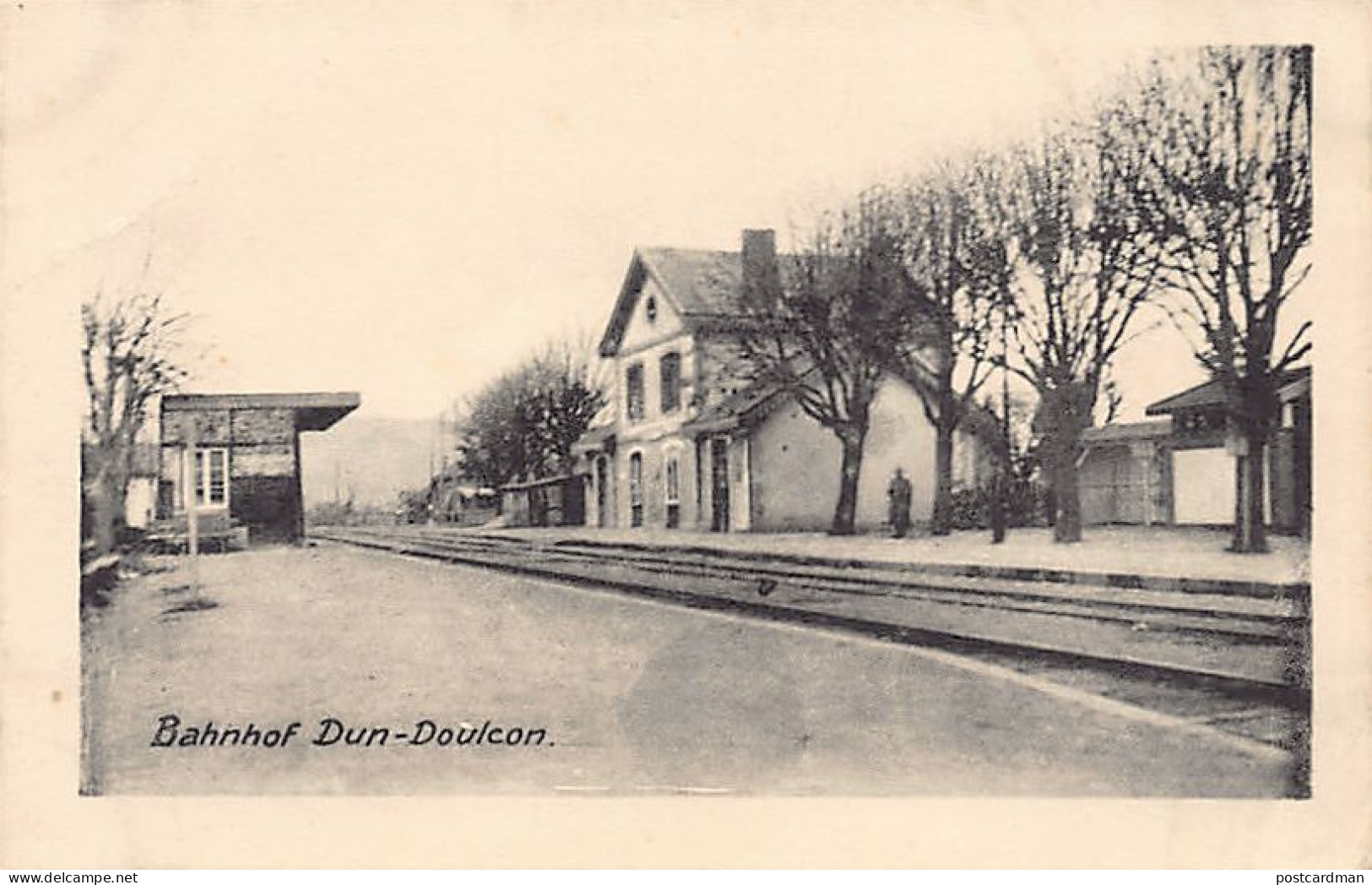 DUN DOULCON (55) Première Guerre Mondiale - La Gare - Carte Allemande - Dun Sur Meuse