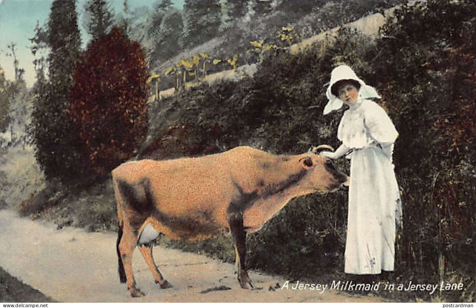 Jersey - A Jersey Milkmaid In A Jersey Lane - Publ. Unknown 3510 - Otros & Sin Clasificación