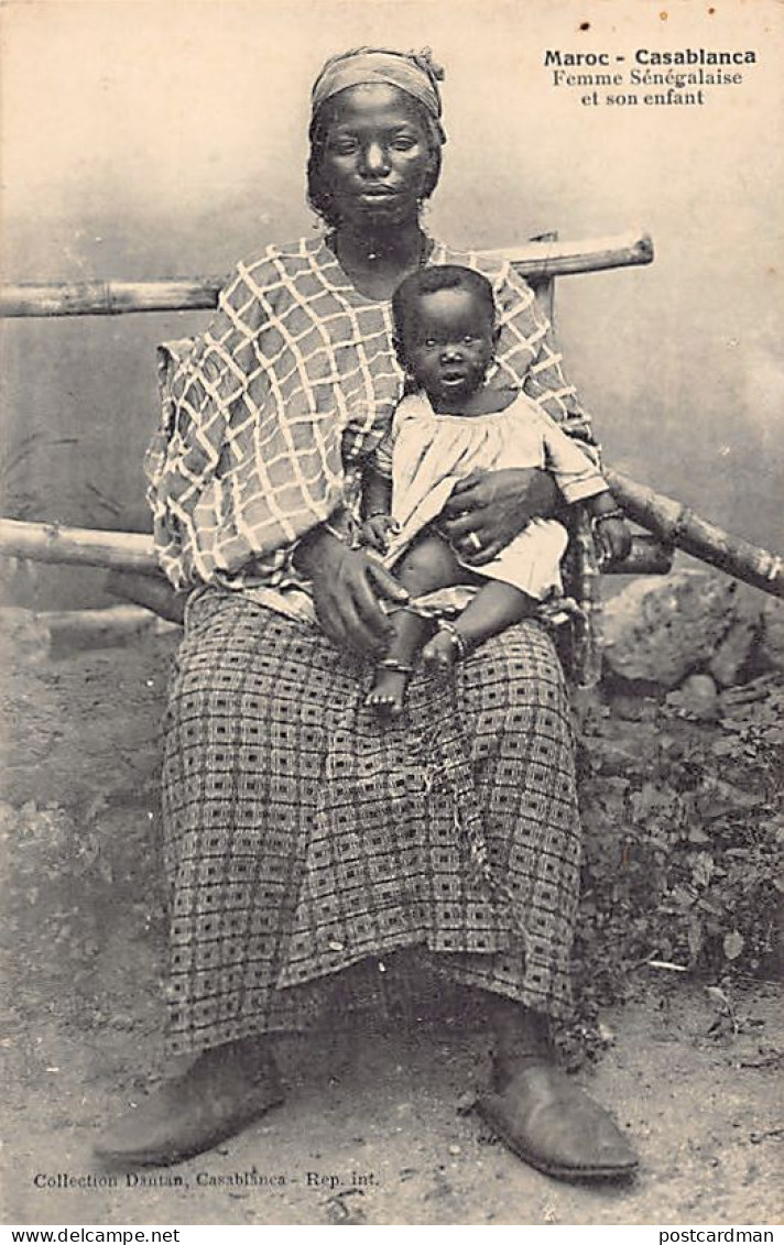 Sénégal - Femme Sénégalaise Et Son Enfant à Casablanca, Maroc - Ed. Dantan  - Senegal