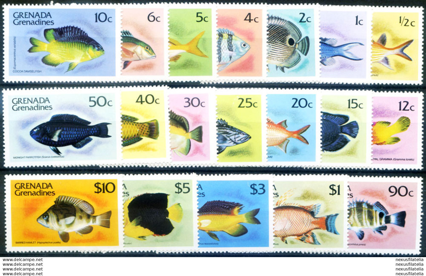 Grenadines. Definitiva. Fauna. Pesci 1980. - Grenada (1974-...)