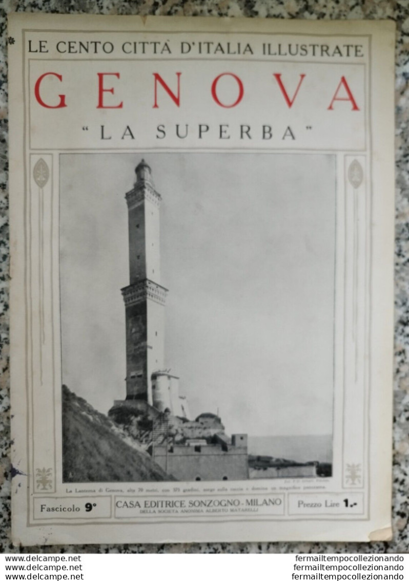 Bi Le Cento Citta' D'italia Illustrate Genova La Superba - Zeitschriften & Kataloge