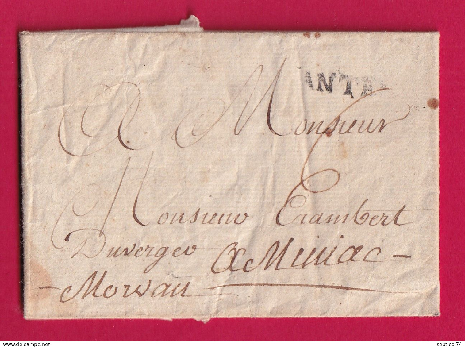 DEBOURSE MANUSCRIT DE BECHEREL 1783 ILLE ET VILAINE LENAIN N°3 INDICE 20 DEPART NANTES LOIRE INFERIEURE LETTRE - 1701-1800: Vorläufer XVIII