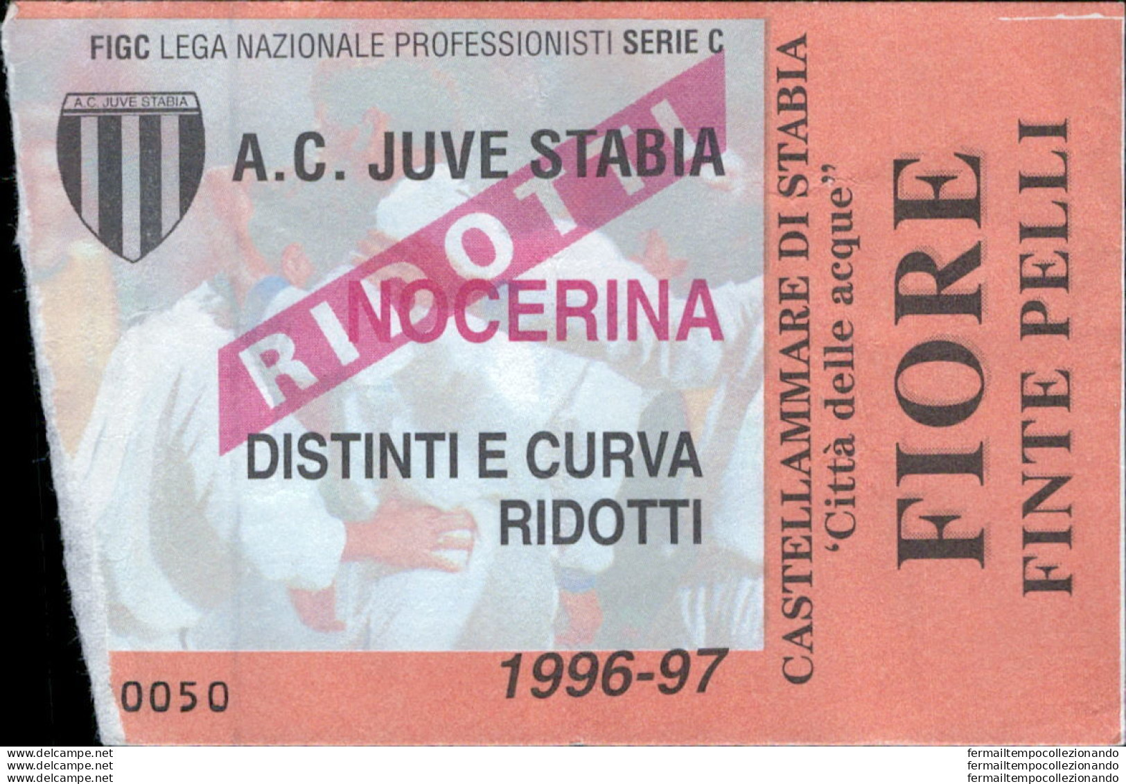 Bl30 Biglietto Calcio Ticket  Juve Stabia - Nocerina 1996-97 - Toegangskaarten