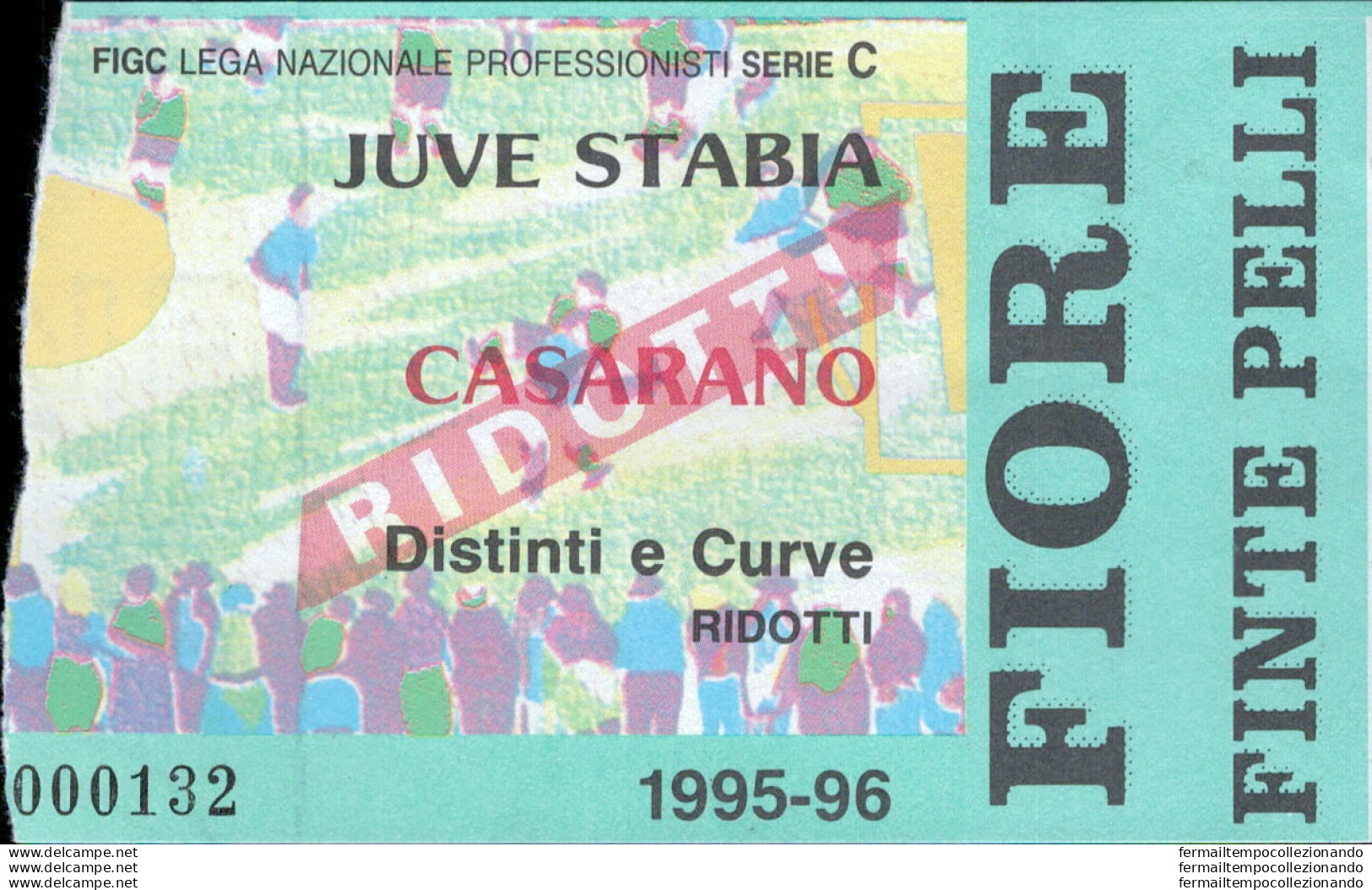 Bl35 Biglietto Calcio Ticket  Juve Stabia - Casarano 1995-96 - Tickets - Vouchers