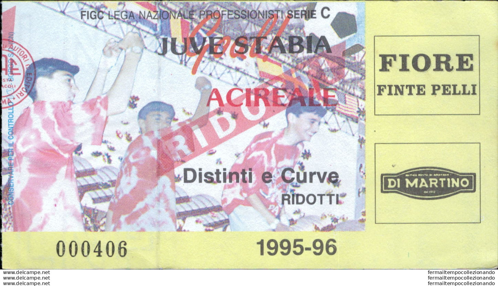 Bl51 Biglietto Calcio Ticket  Juve Stabia - Acireale 1995-96 - Eintrittskarten