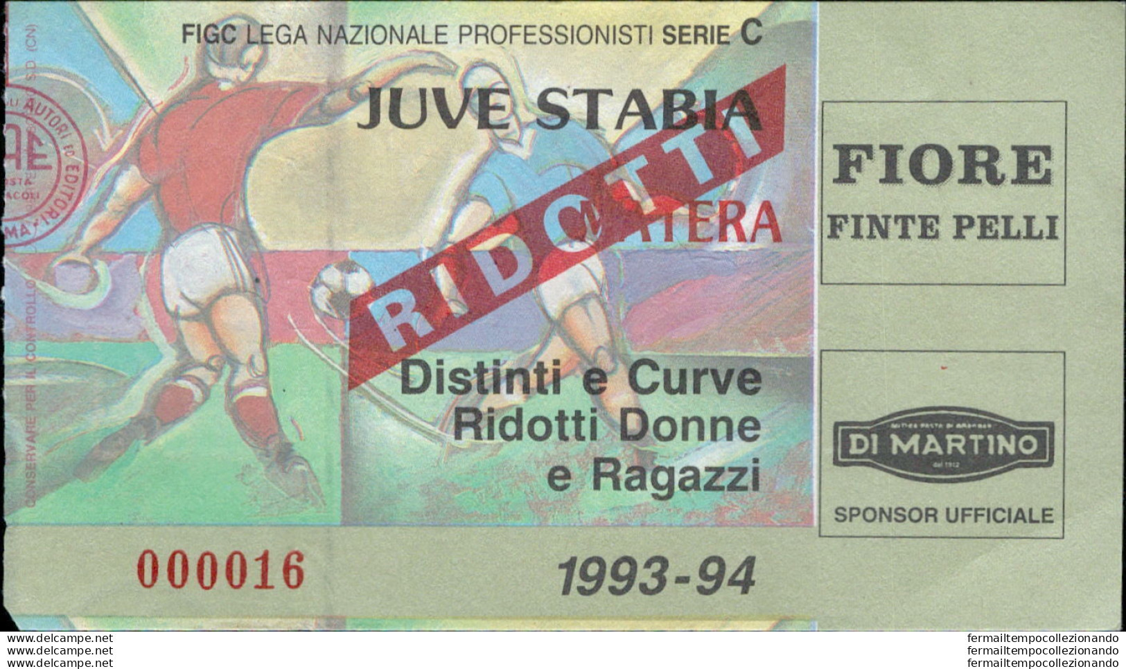 Bl22 Biglietto Calcio Ticket Juve Stabia  - Matera 1993-94 - Tickets D'entrée