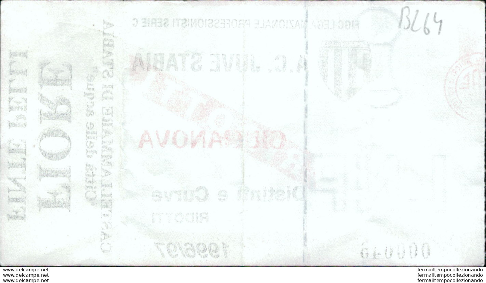 Bl64 Biglietto Calcio Ticket  Juve Stabia  - Giulianova 1996-97 - Toegangskaarten