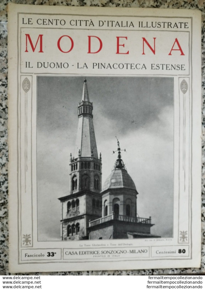 Bi Le Cento Citta' D'italia Illustrate Modena Cit Il Duomo La Panicoteca Estense - Zeitschriften & Kataloge