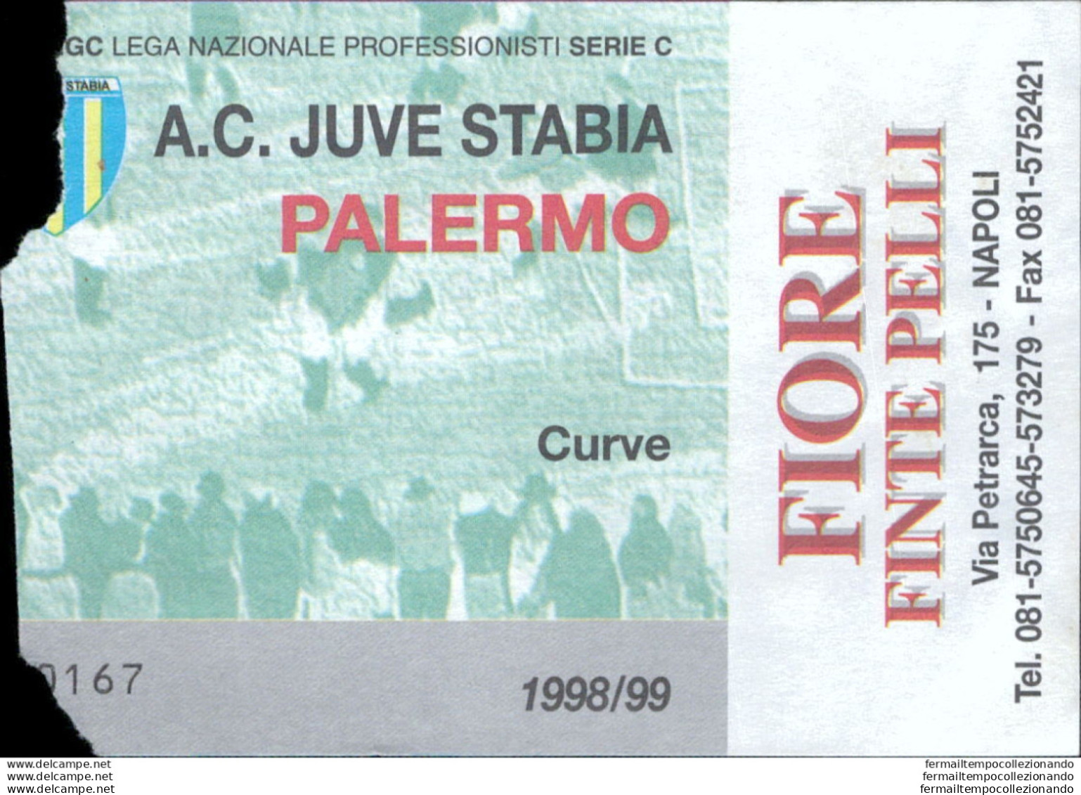 Bl73 Biglietto Calcio Ticket Juve Stabia - Palermo - Eintrittskarten