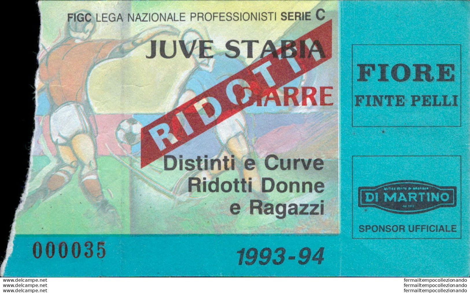 Bl79 Biglietto Calcio Ticket Juve Stabia - Giarre 1993-94 - Toegangskaarten
