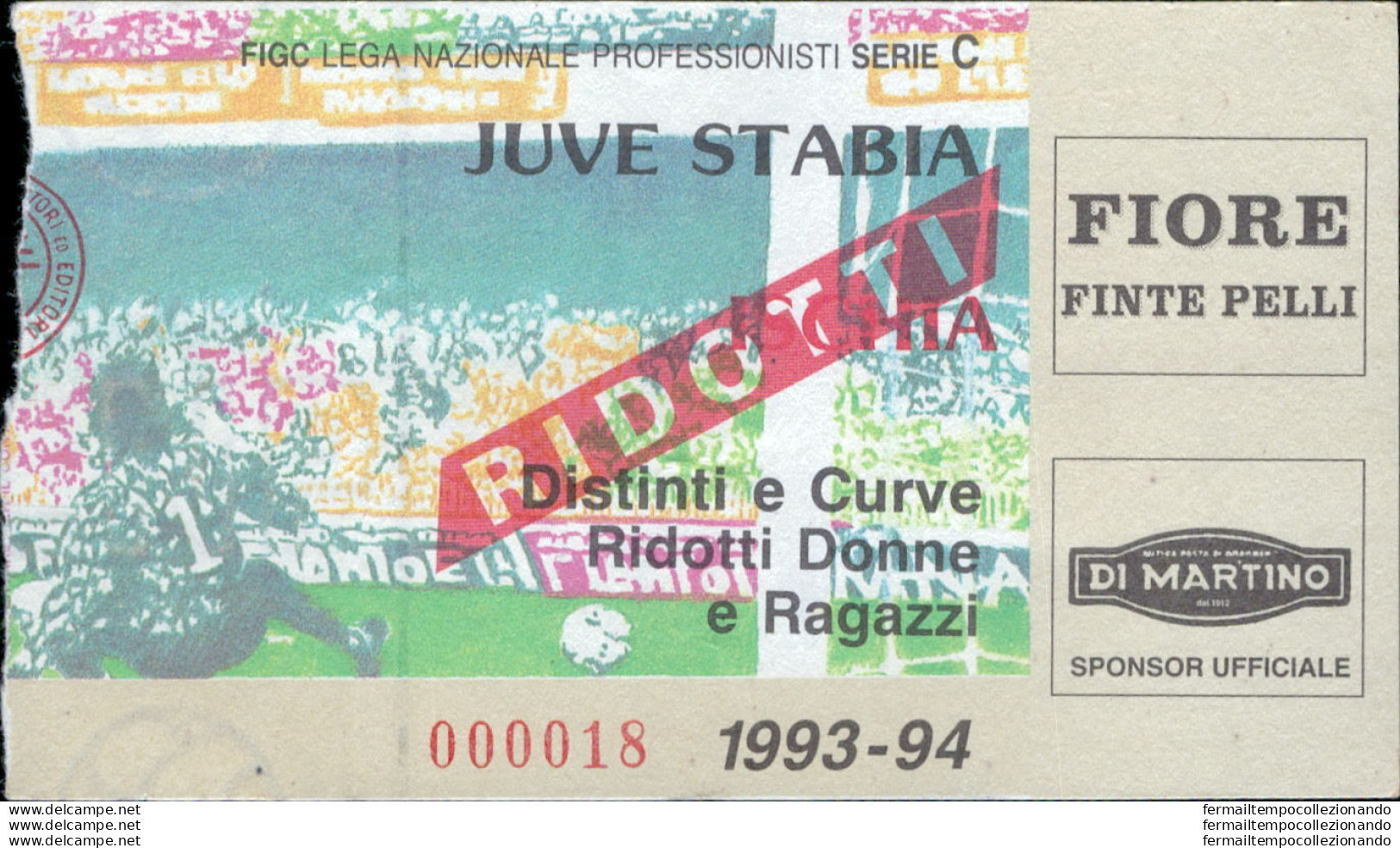 Bl96  Biglietto Calcio Ticket Juve Stabia -ostia 1993-1994 - Toegangskaarten