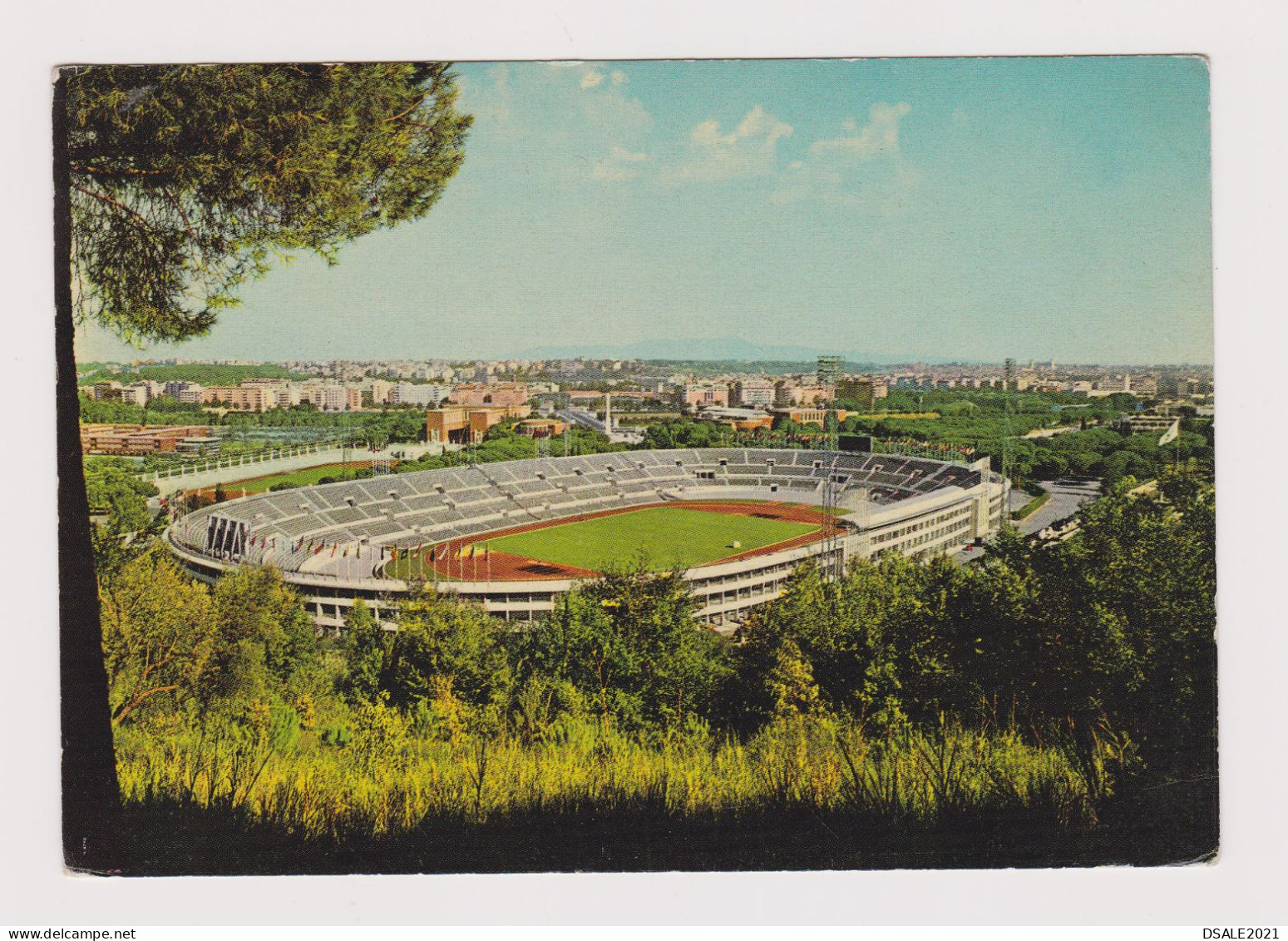 Italy ROMA Olympic Stadium General View, Soccer Football, Vintage 1960s Photo Postcard RPPc AK (1334) - Stadions