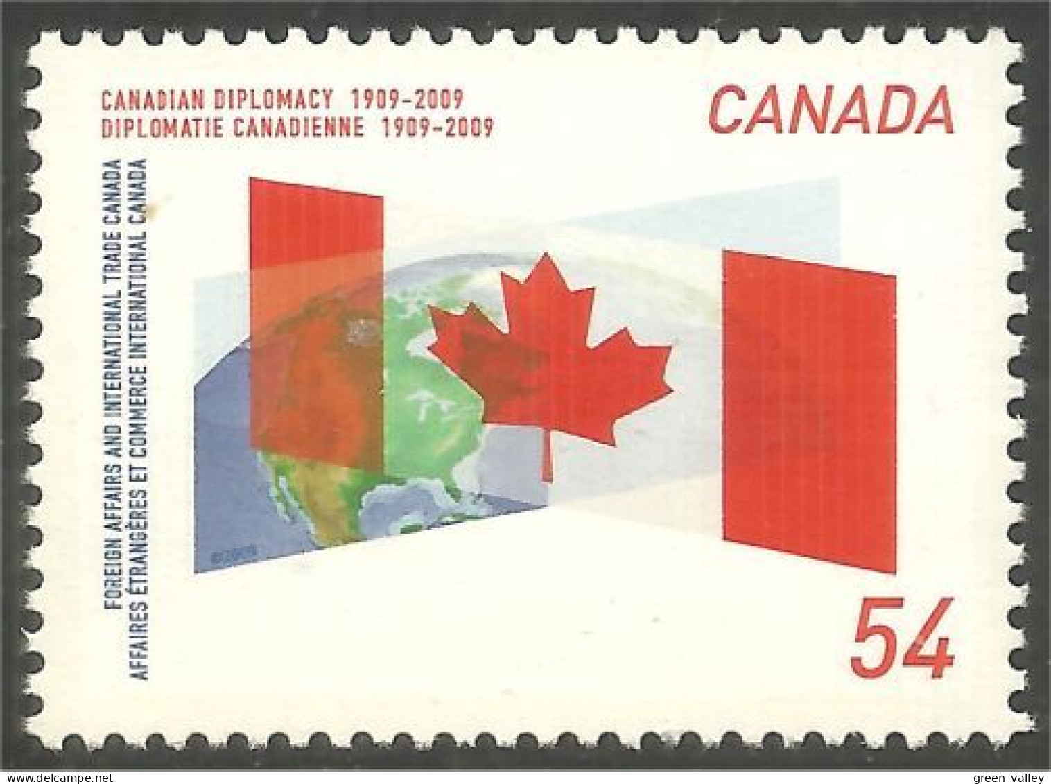 Canada Diplomatie Diplomacy Drapeau Flag Carte Map MNH ** Neuf SC (C23-31a) - Nuevos