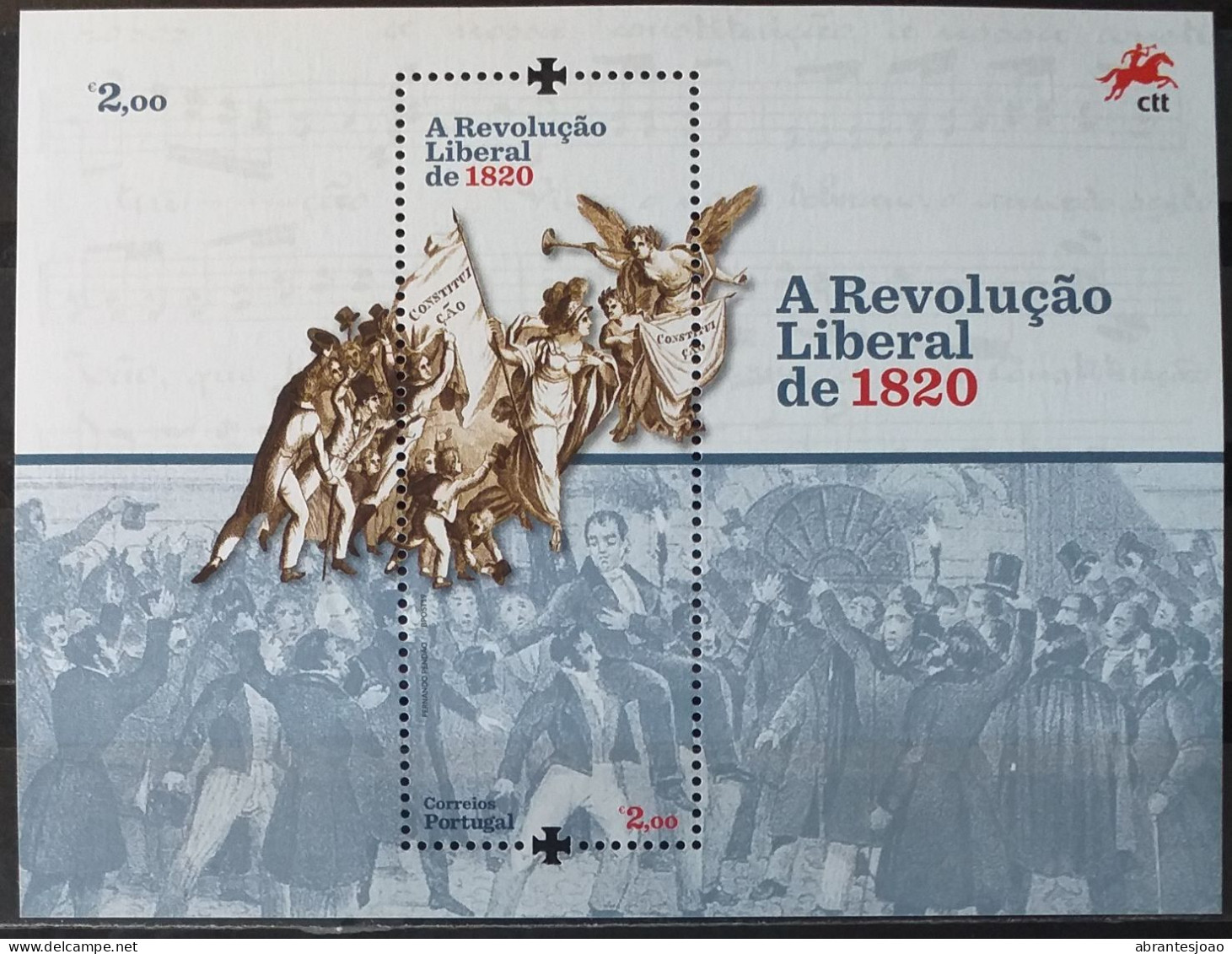 2019 - Portugal - MNH - The Liberal Revolution Of 1820 - 2 Stamps + Block Of 1 Stamp - Nuevos