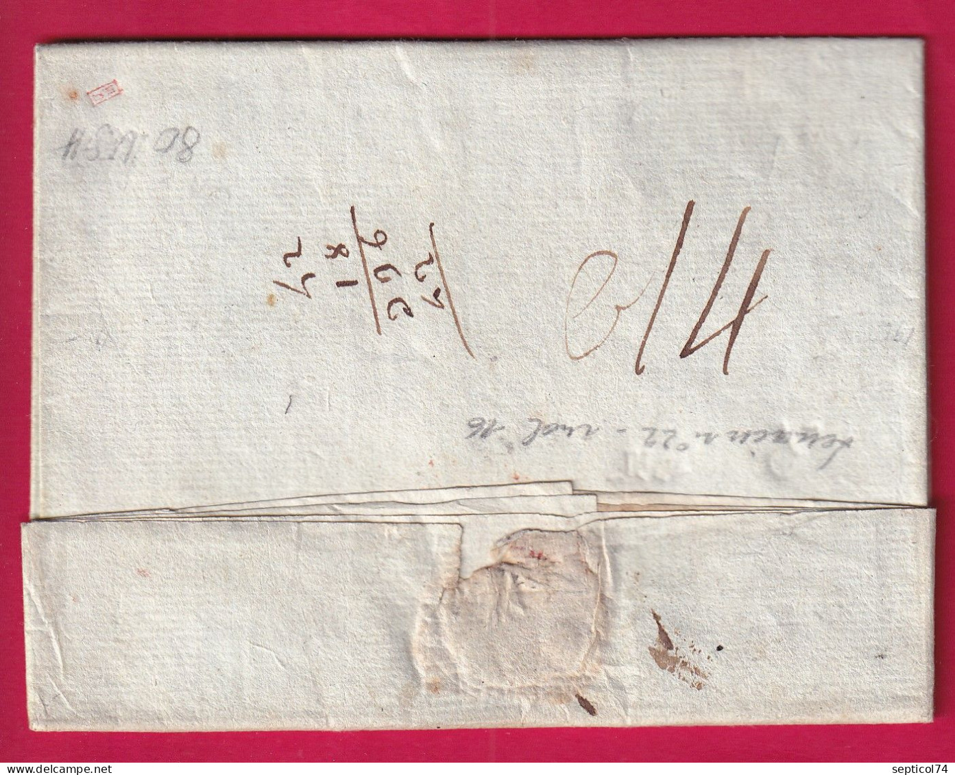 MARQUE LYON PORT PAYE RHONE 1785 LENAIN N°22 INDICE 16 POUR TROYES AUBE LETTRE - 1701-1800: Vorläufer XVIII