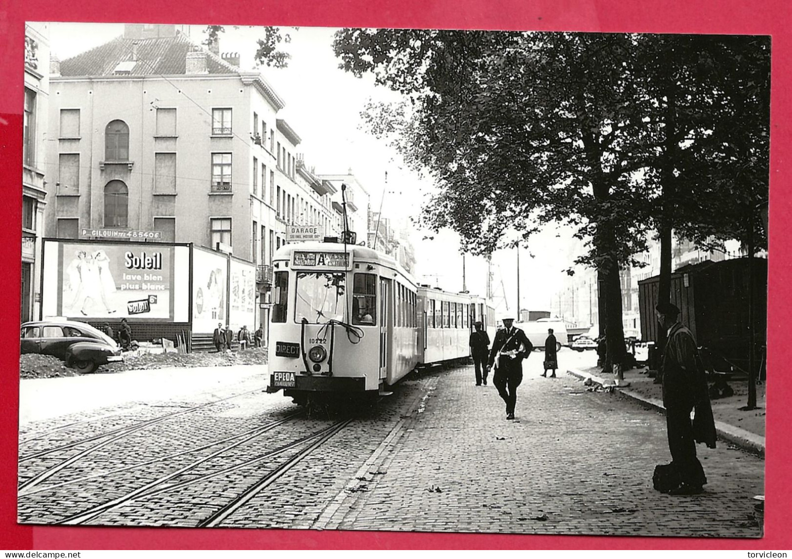 Photo Bruxelles = Tram  Centre  Bd  D'  Anvers  :  Ligne  A  Bruxelles  Asse  Plaque  Direct - Sonstige & Ohne Zuordnung