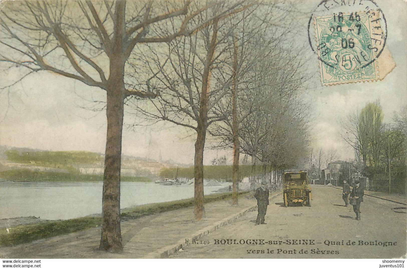 CPA Boulogne Sur Seine-Quai De Boulogne Vers Le Pont De Sèvres-Timbre     L1972 - Boulogne Billancourt