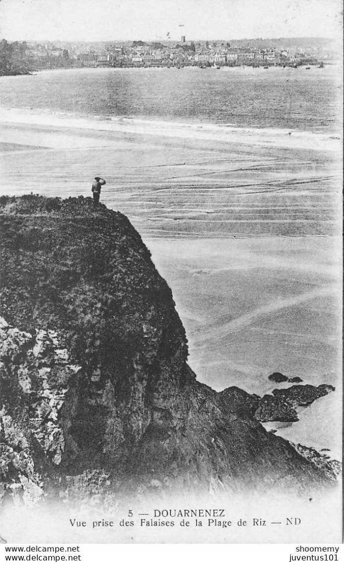 CPA Douarnenez-Vue Prise Des Falaises De La Plage De Riz-5-Timbre       L1675 - Douarnenez