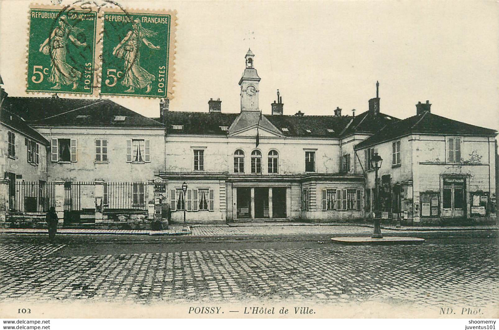CPA Poissy-L'hôtel De Ville-Timbre     L1289 - Poissy