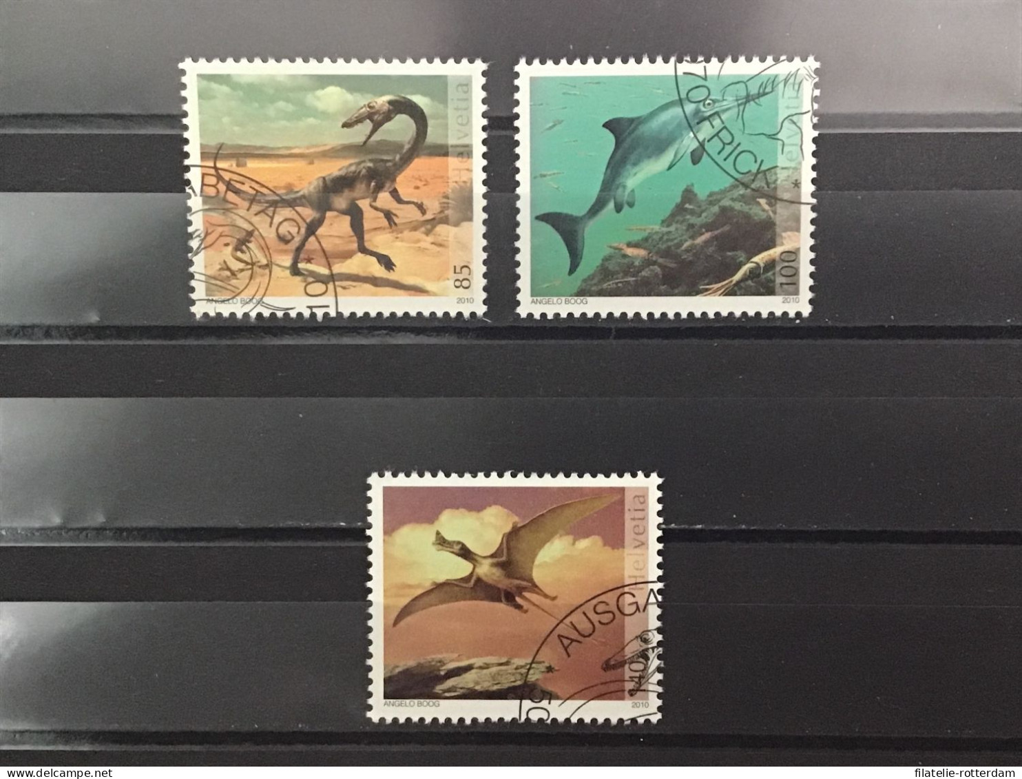 Switzerland / Zwitserland - Complete Set Prehistoric Animals 2010 - Usati