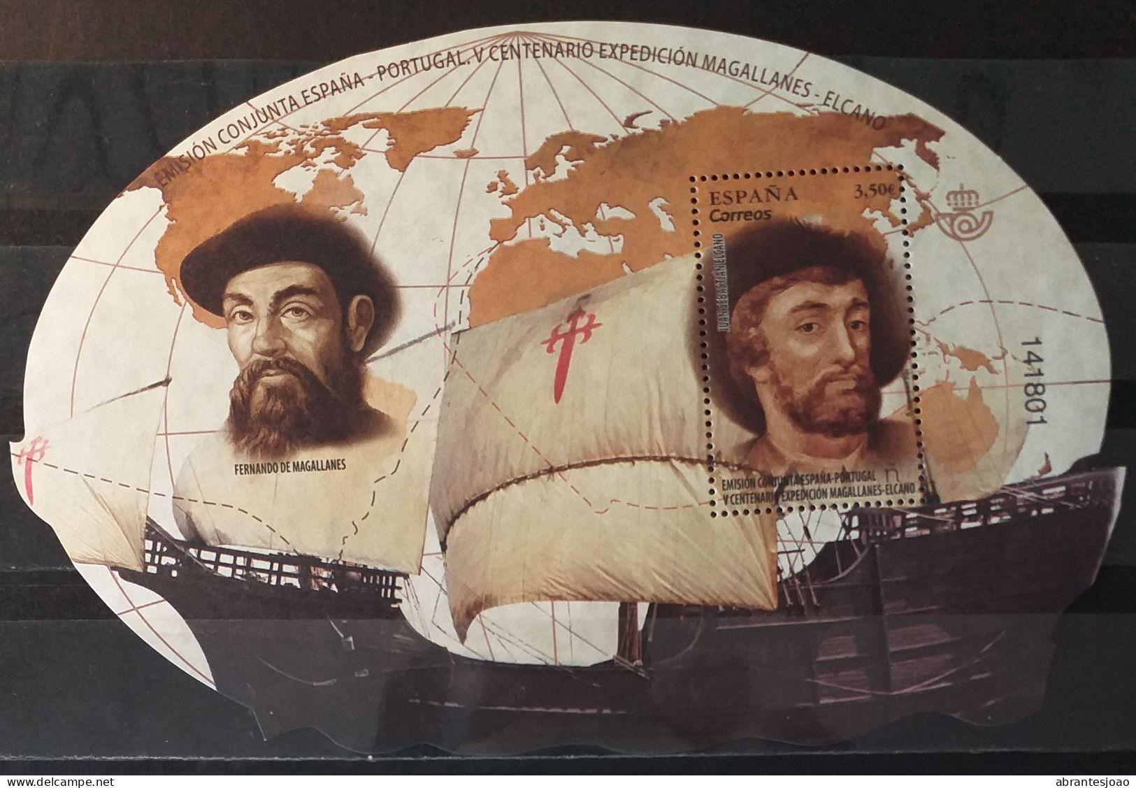 2019 - Portugal - MNH - 500 Years Of Magellan-Elcano Expedition - Block Of 1 Stamp - Ungebraucht
