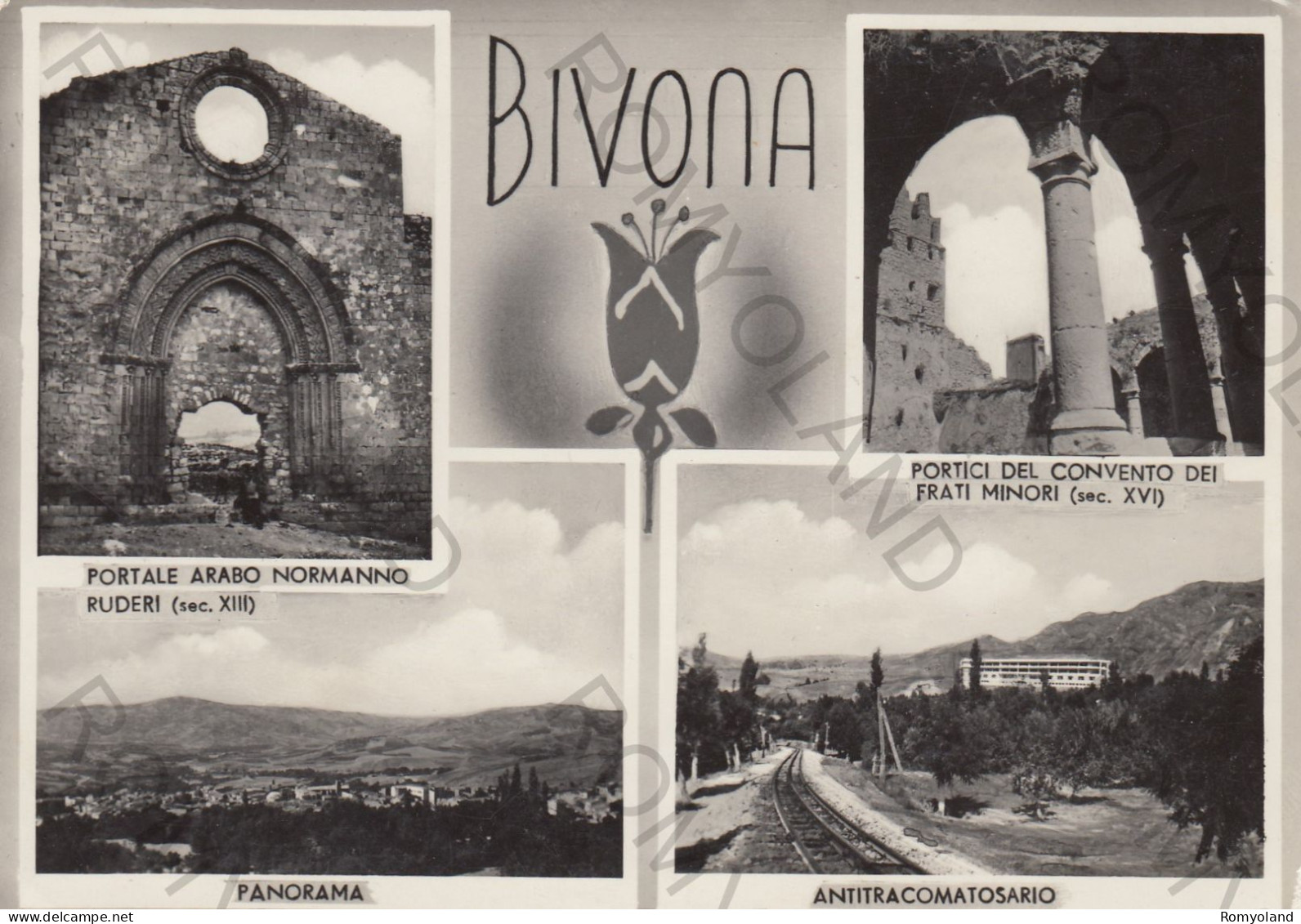 CARTOLINA  C11 BIVONA,AGRIGETO,SICILIA-STORIA,MEMORIA,CULTURA,RELIGIONE,IMPERO ROMANO,BELLA ITALIA,VIAGGIATA 1954 - Agrigento