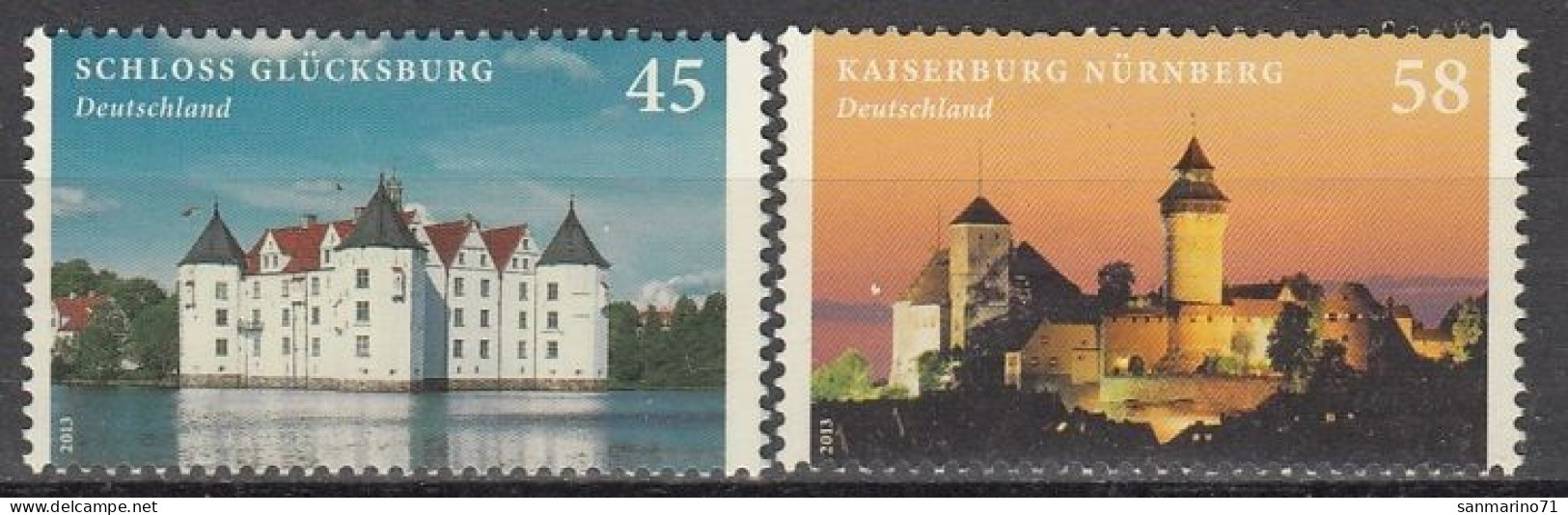 GERMANY Bundes 2972-2973,unused - Castles