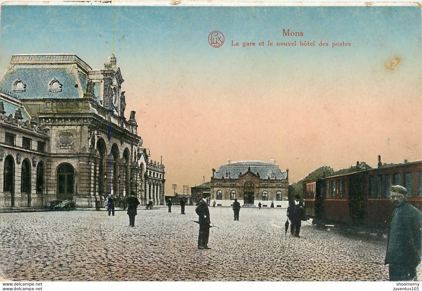 CPA Mons-La Gare Et Le Nouvel Hôtel Des Postes      L1986 - Mons