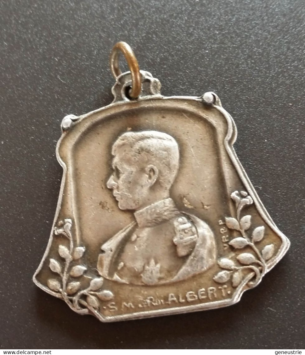 Pendentif Médaille Ancienne "Exposition Universelle De Gand 1913 / Roi Albert Ier" Belgique - Andere & Zonder Classificatie