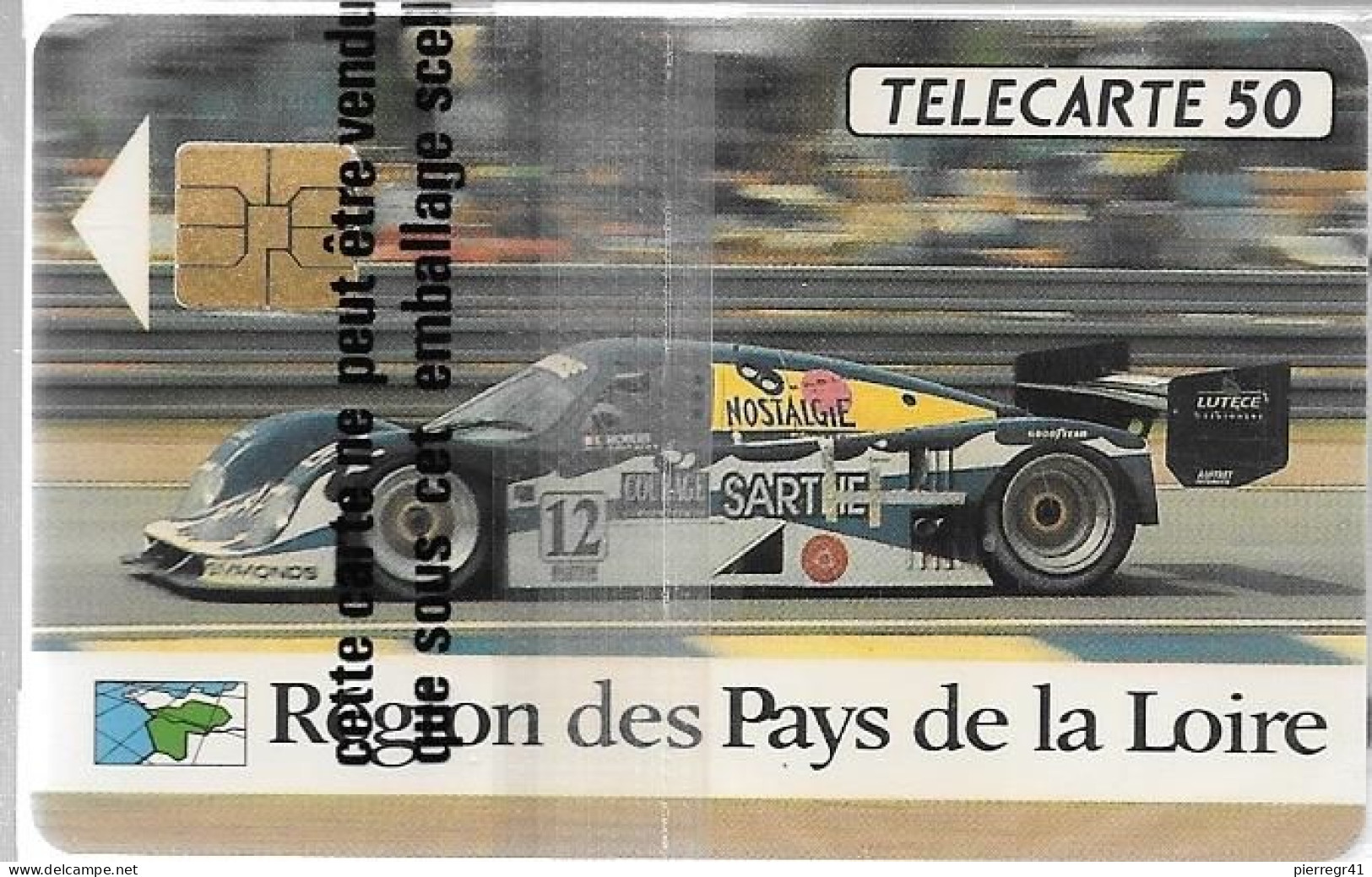 CARTE²°-PUBLIC-50U-F277-SO3-06/92-PAYS DE LOIRE 2-24H Du MANS-NSB-V°Pt Lasers-A 256297-2 Arrondi-TBE    - - 1992