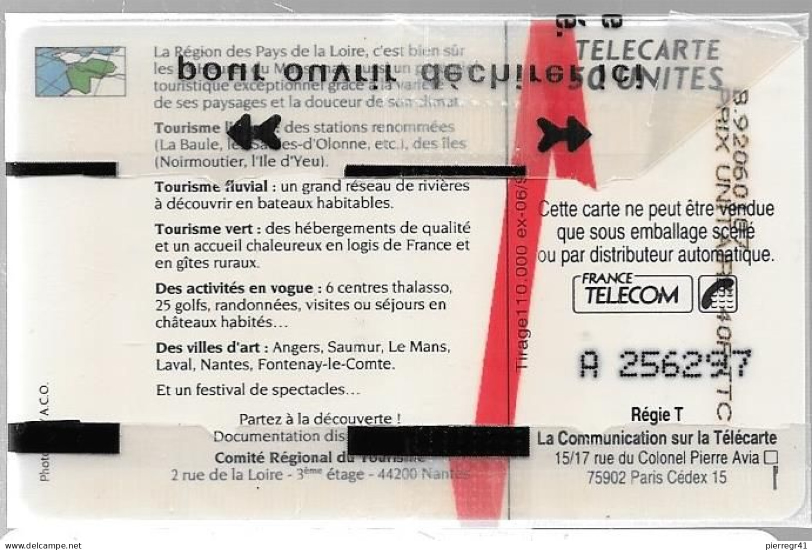 CARTE²°-PUBLIC-50U-F277-SO3-06/92-PAYS DE LOIRE 2-24H Du MANS-NSB-V°Pt Lasers-A 256297-2 Arrondi-TBE    - - 1992