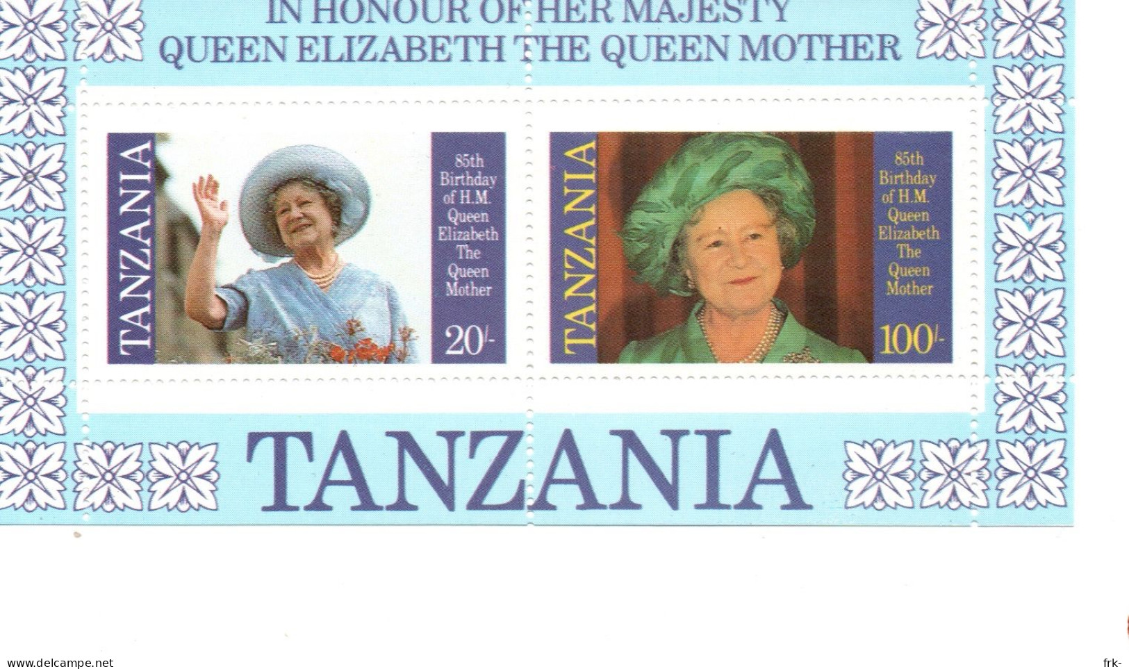 Tanzania Foglietto Queen Elizabeth Mnh - Tansania (1964-...)