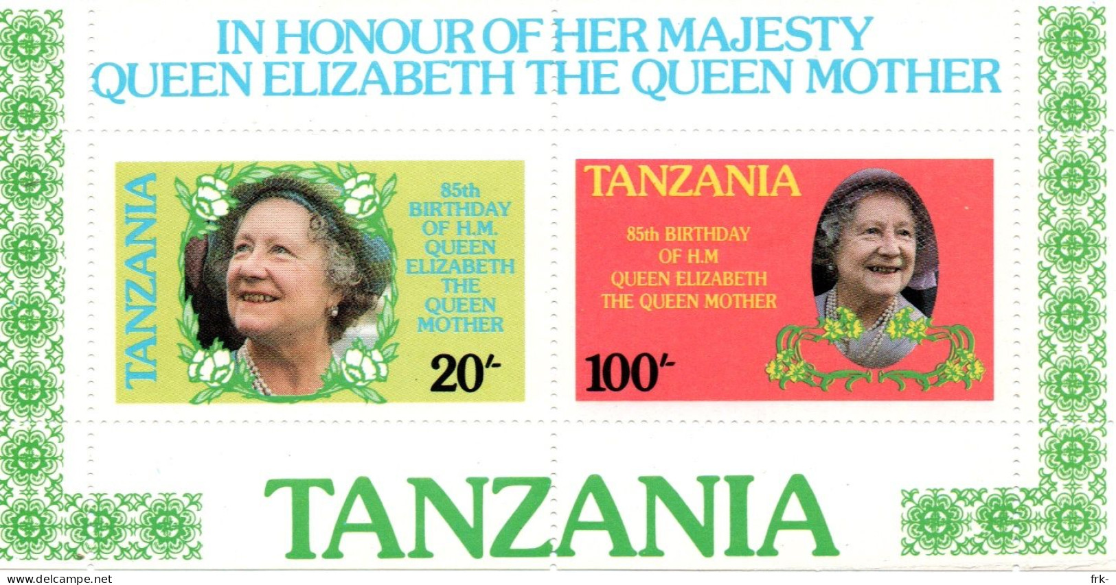 Tanzania Foglietto Queen Elizabeth Mnh - Tansania (1964-...)