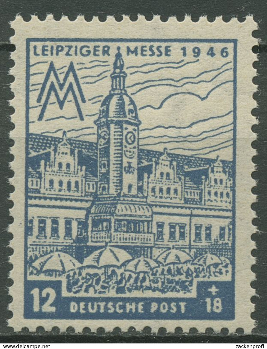 SBZ West-Sachsen 1946 Leipziger Messe Mit WZ Y 163 A Y B Postfrisch Geprüft - Autres & Non Classés