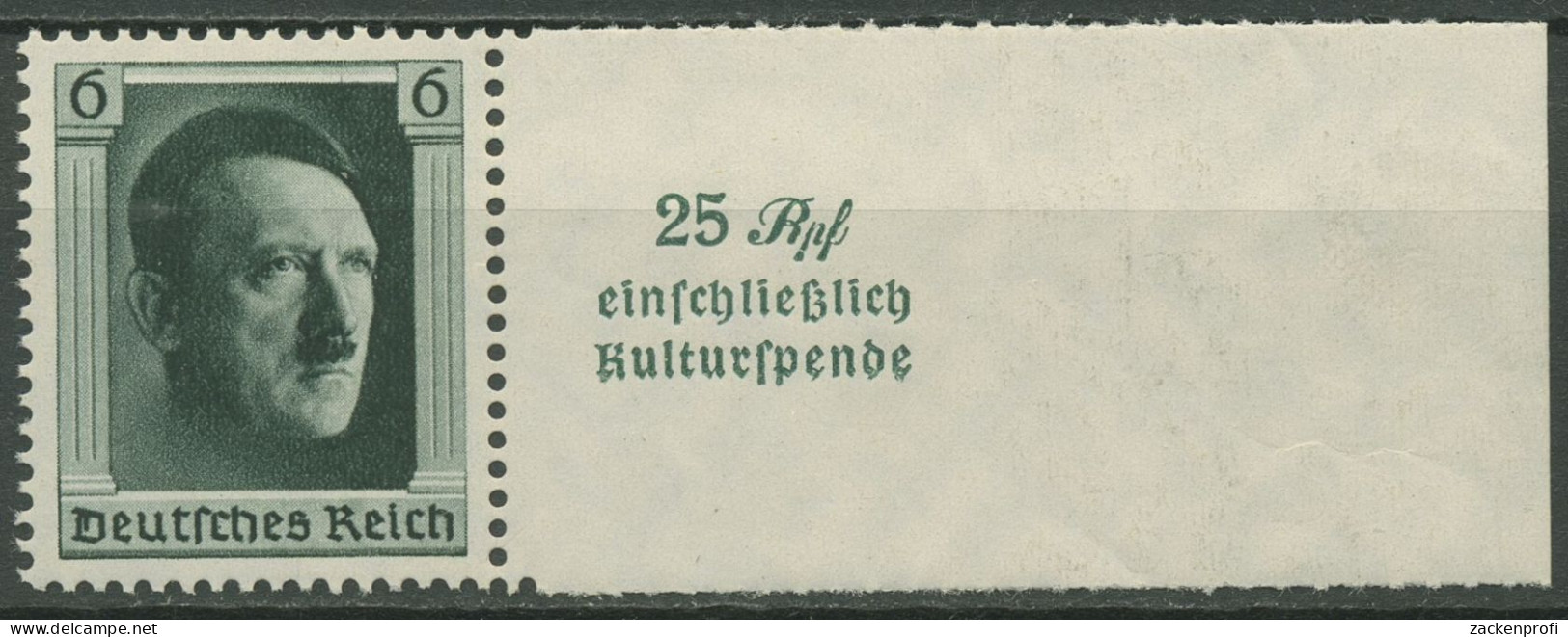 Deutsches Reich 1937 A. Hitler Einzelmarke 648 Aus Block 9 Postfrisch - Ungebraucht